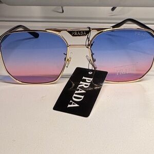 Gold and Blue Gradient Sunglasses